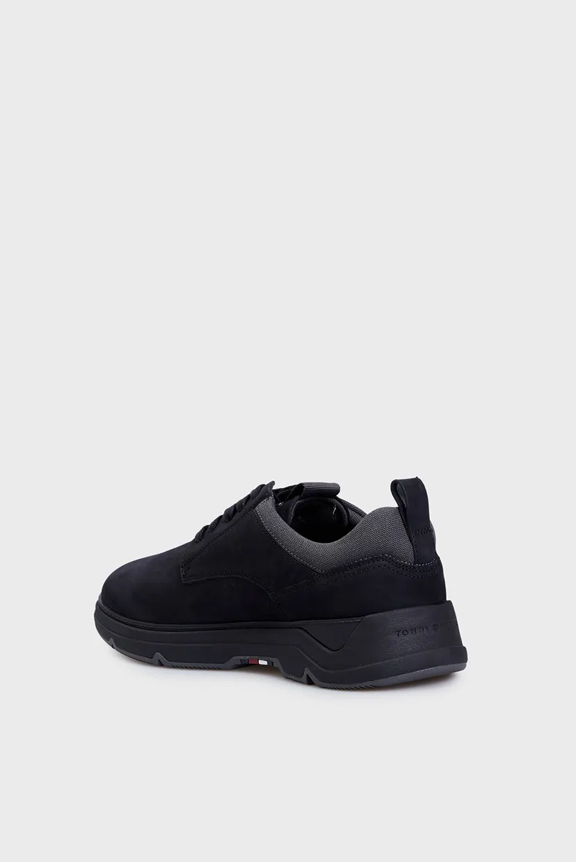 Мужские черные кожаные кроссовки HILFIGER NUBUCK MIX HYBRID SHOE 5