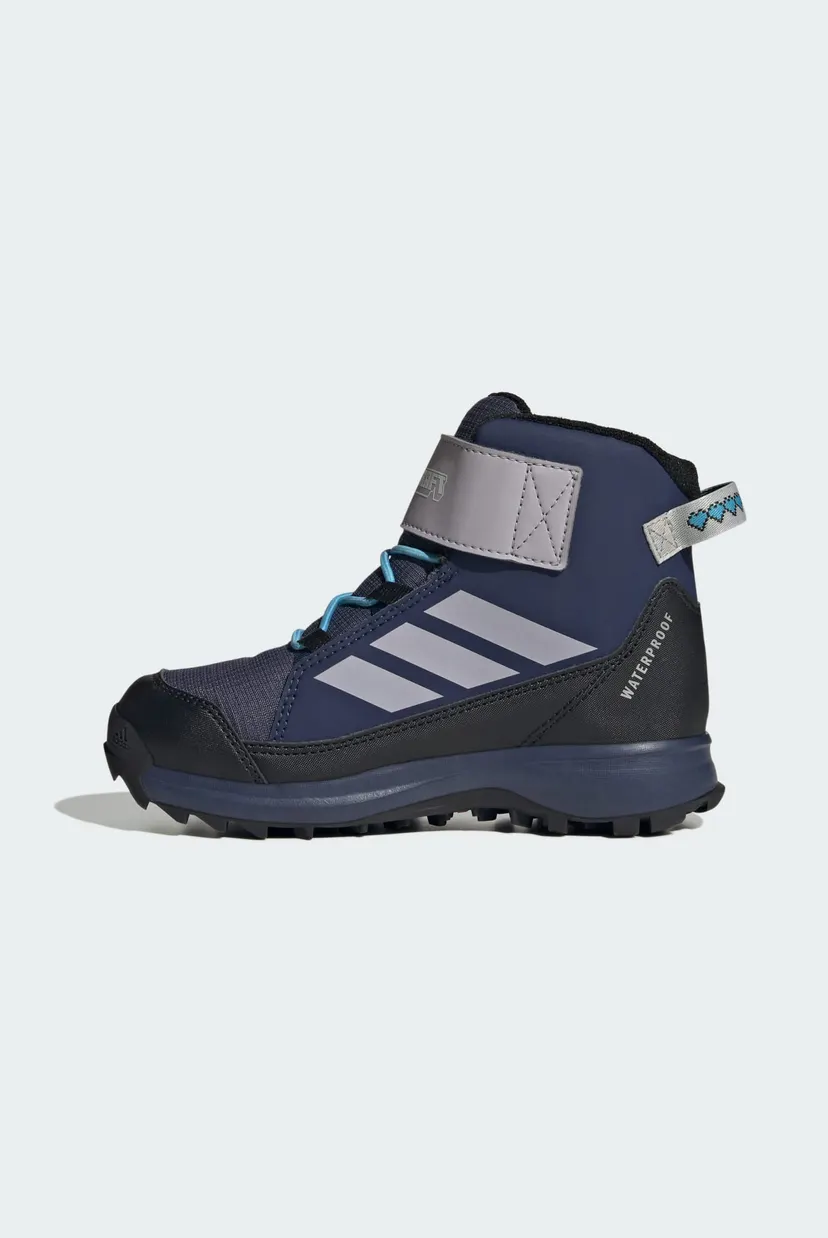 Детские темно-синие ботинки Adidas Minecraft Terrex Snow CF CLIMAWARM Winter Kids 5