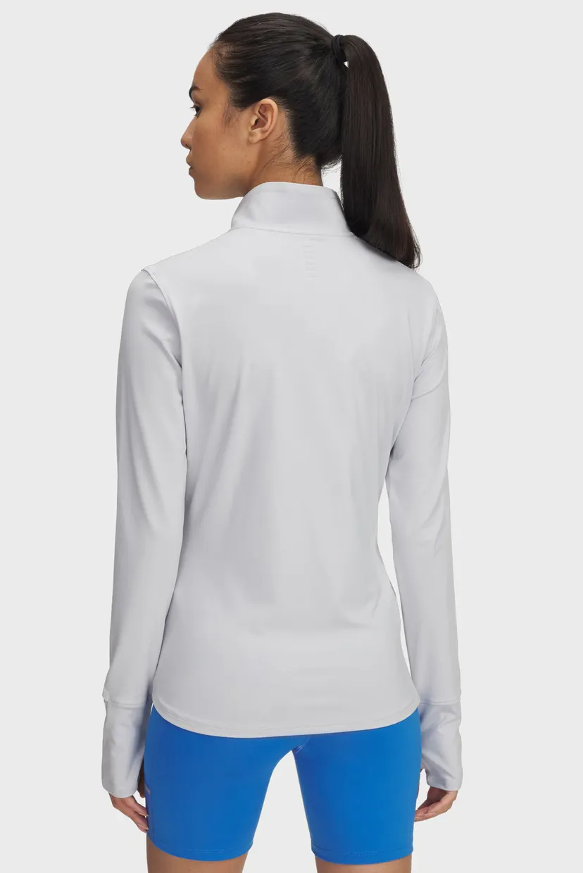 Женский светло-серый лонгслив UA Launch Pro Half Zip Under Armour Женский светло-серый лонгслив UA Launch Pro Half Zip Under Armour