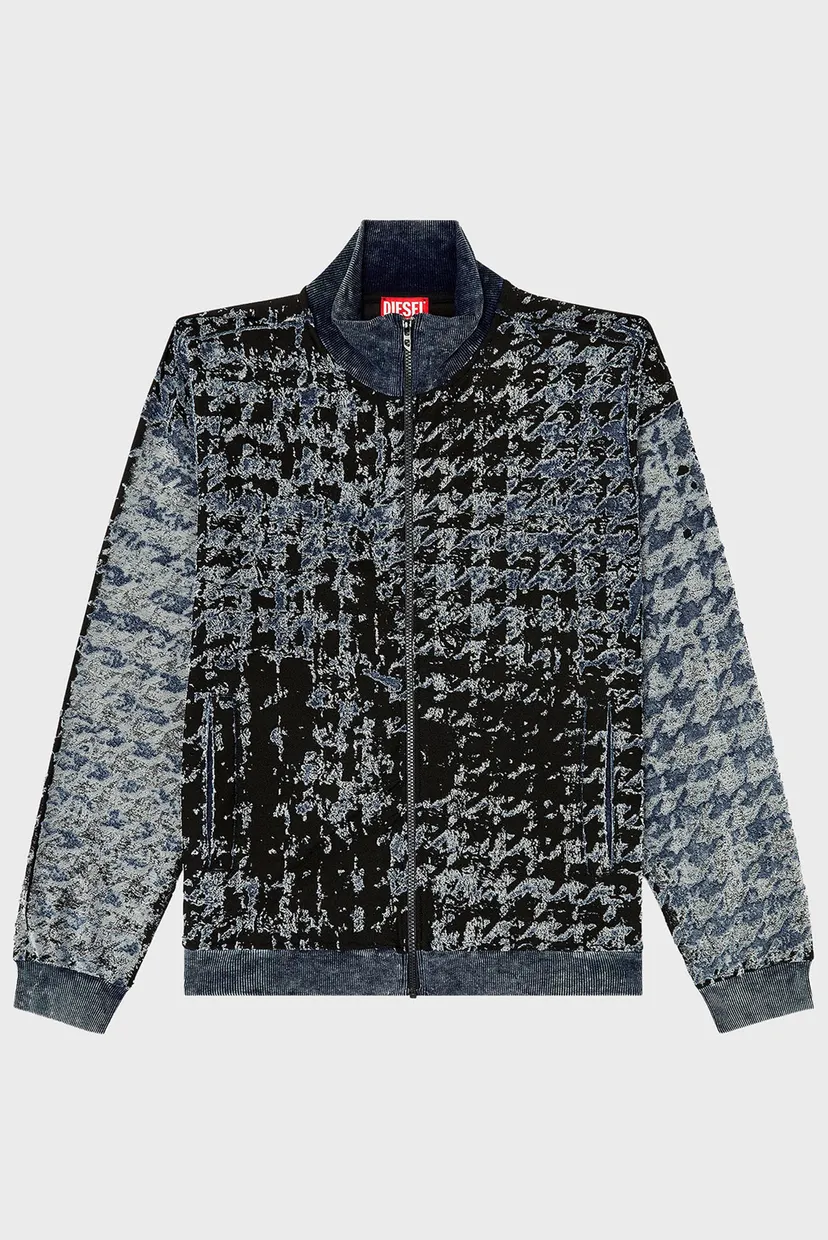 Чоловіча синя спортивна кофта з візерунком S-CORR CAMICIA/FS 5