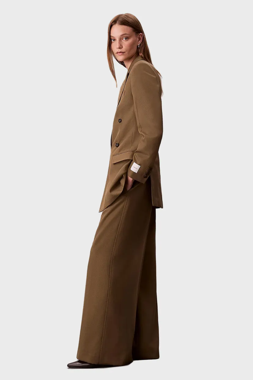 Женские коричневые шерстяные брюки Wool 3