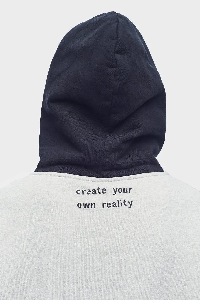 Чоловіче сіре худі OVERSIZED RAW EDGES H 4