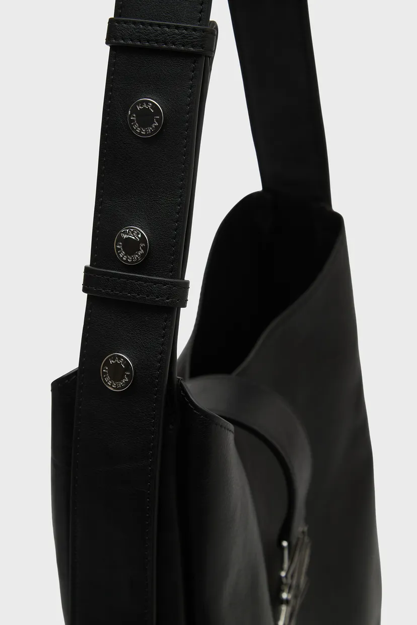 Женская черная кожаная сумка AUTOGRAPH SWING SM HOBO 5