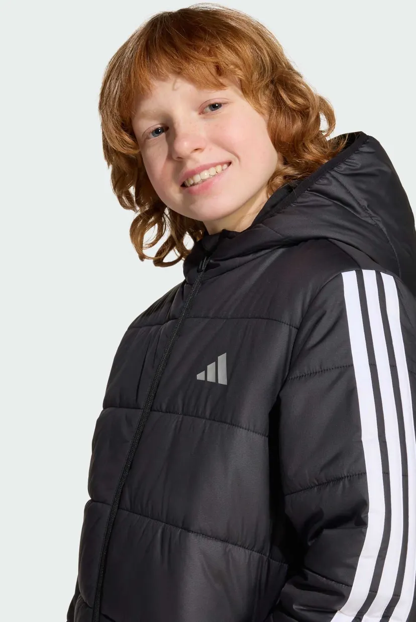 Детская черная куртка Essentials 3-Stripes Padded Kids 7