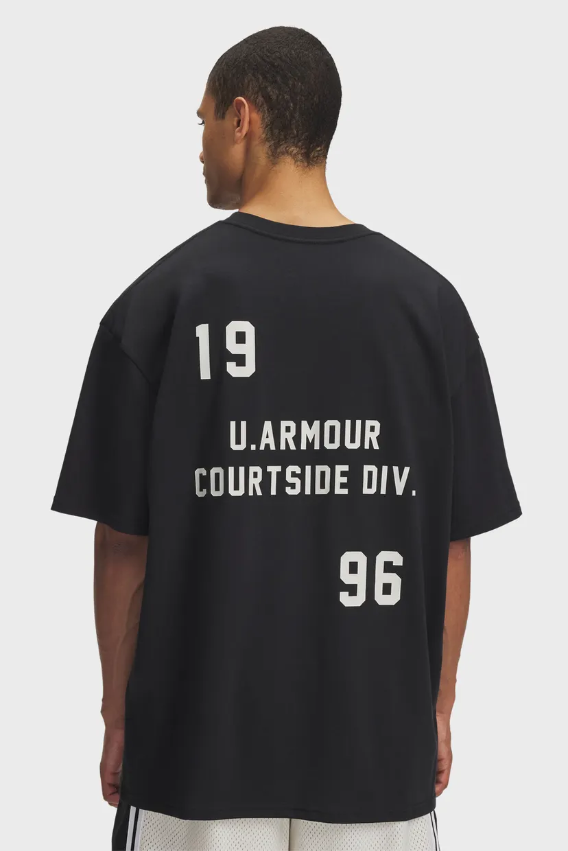 Чоловіча чорна футболка UA M HWT OS Hoops Courtside 3