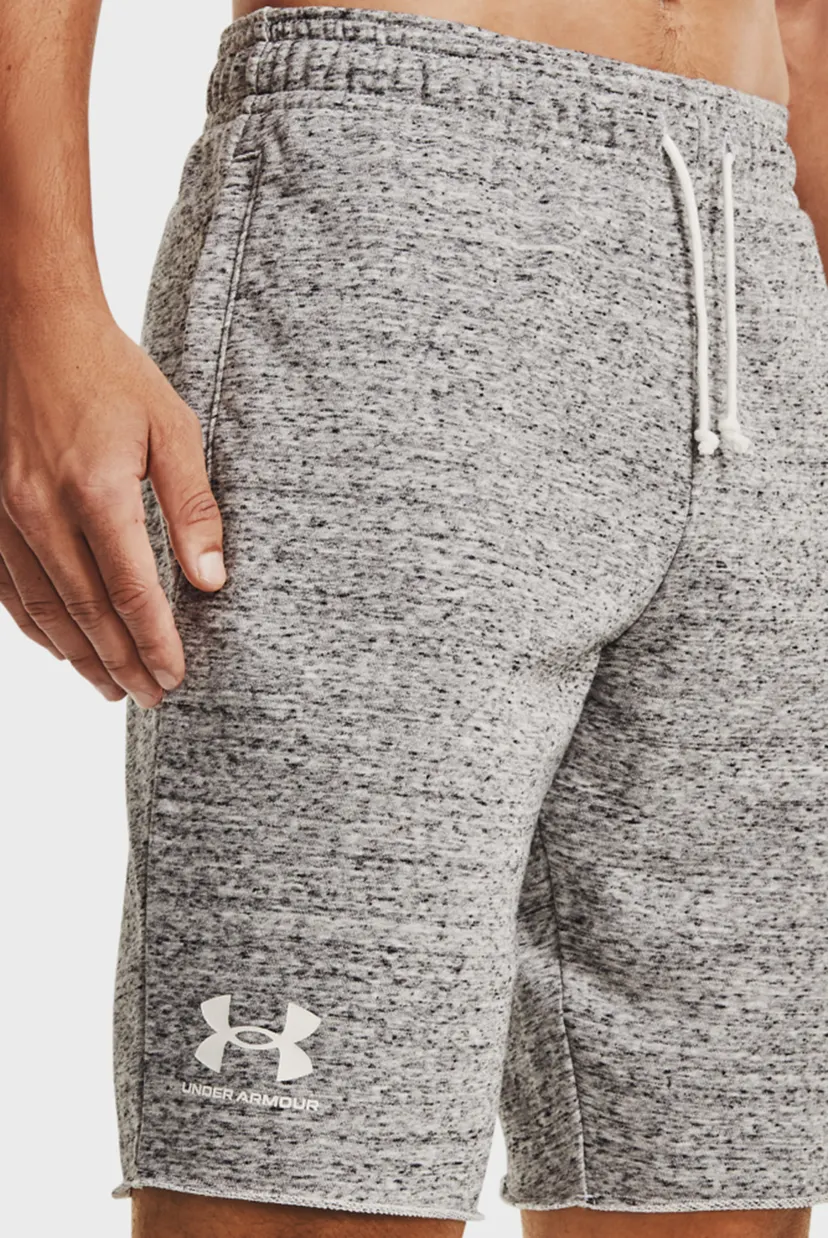Чоловічі сірі шорти UA RIVAL TERRY SHORT 4