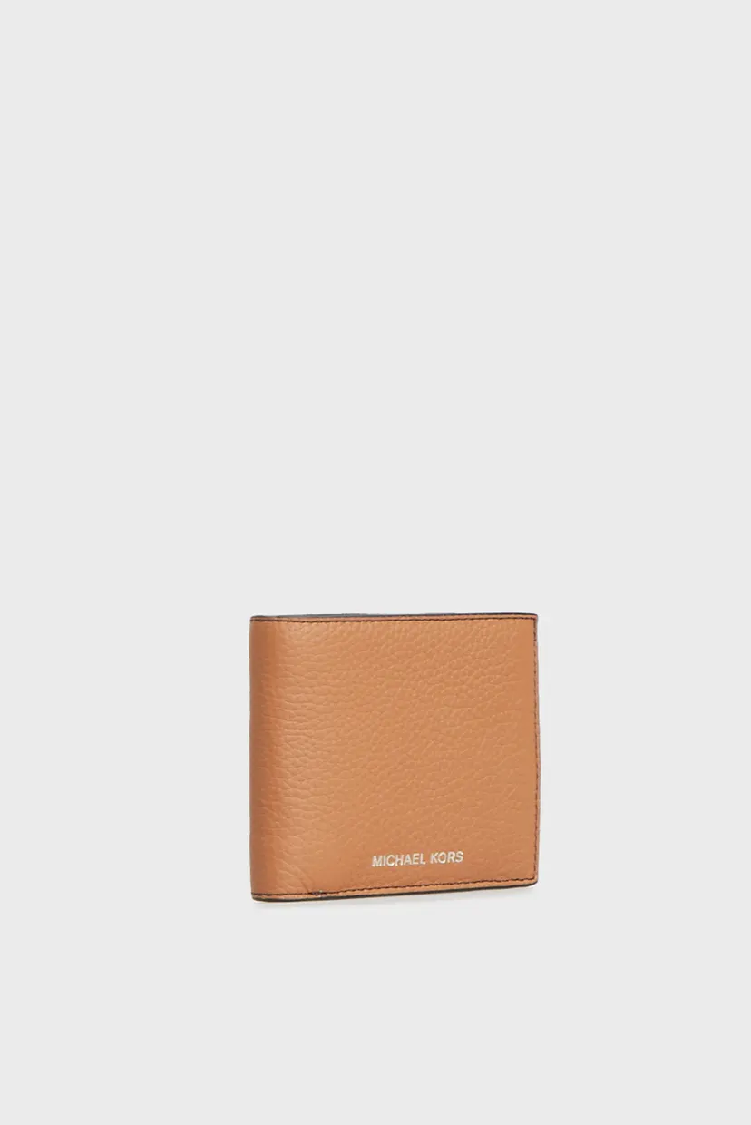 Мужской рыжий кожаный кошелек HUDSON BILLFOLD 3
