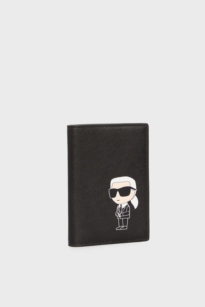 Чоловіча чорна шкіряна обкладинка для паспорта IKONIK 2.0 LEATHER PASS CASE 3