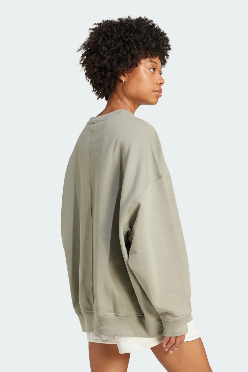 Жіночий оливковий світшот Essentials Linear Oversized Crew 3