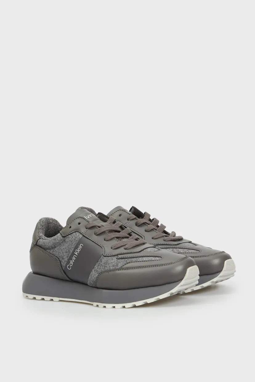Чоловічі сірі кросівки LOW TOP LACE UP WOOL 3