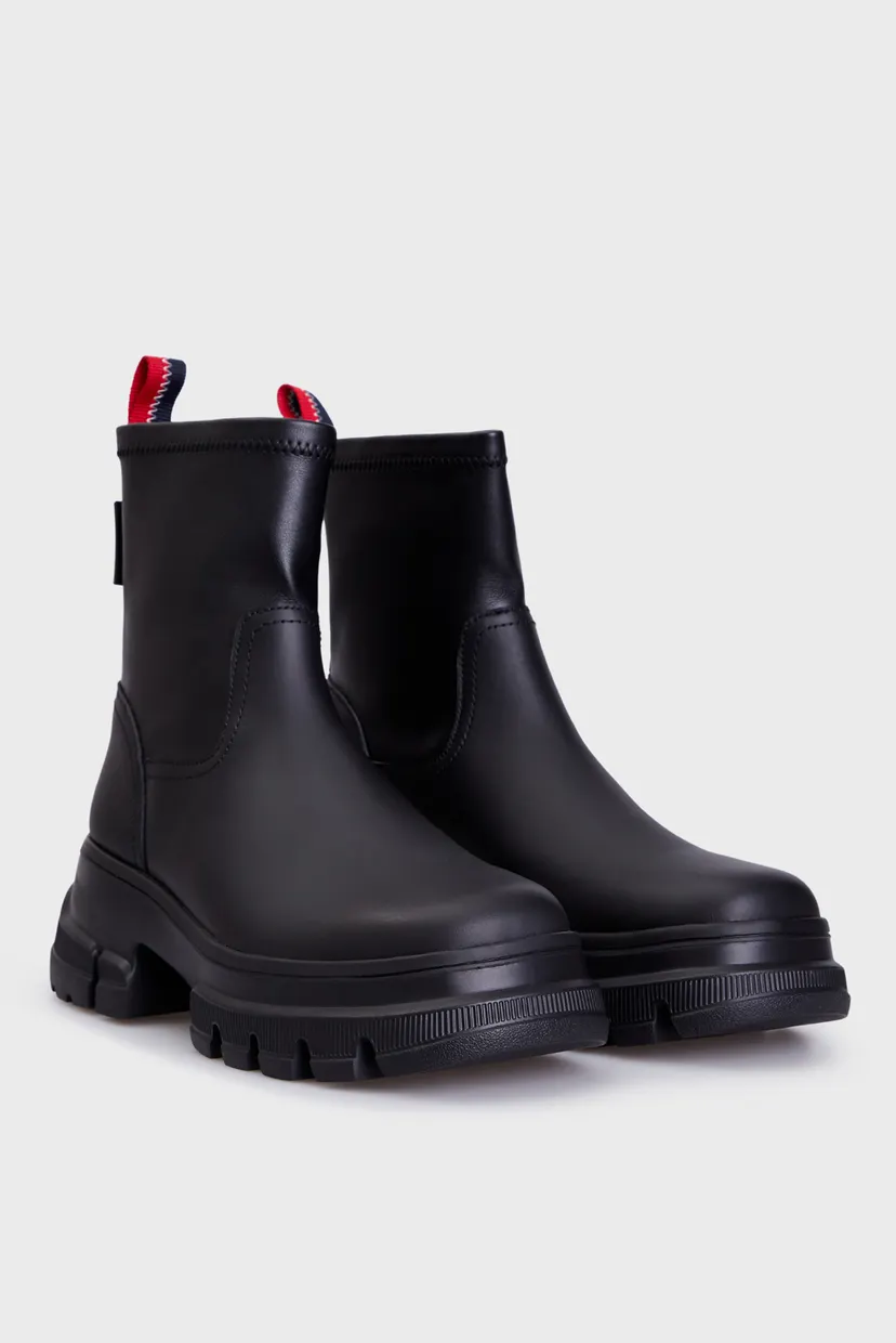 Женские черные полусапоги TJW CHUNKY CHELSEA BOOT MIX MAT 3