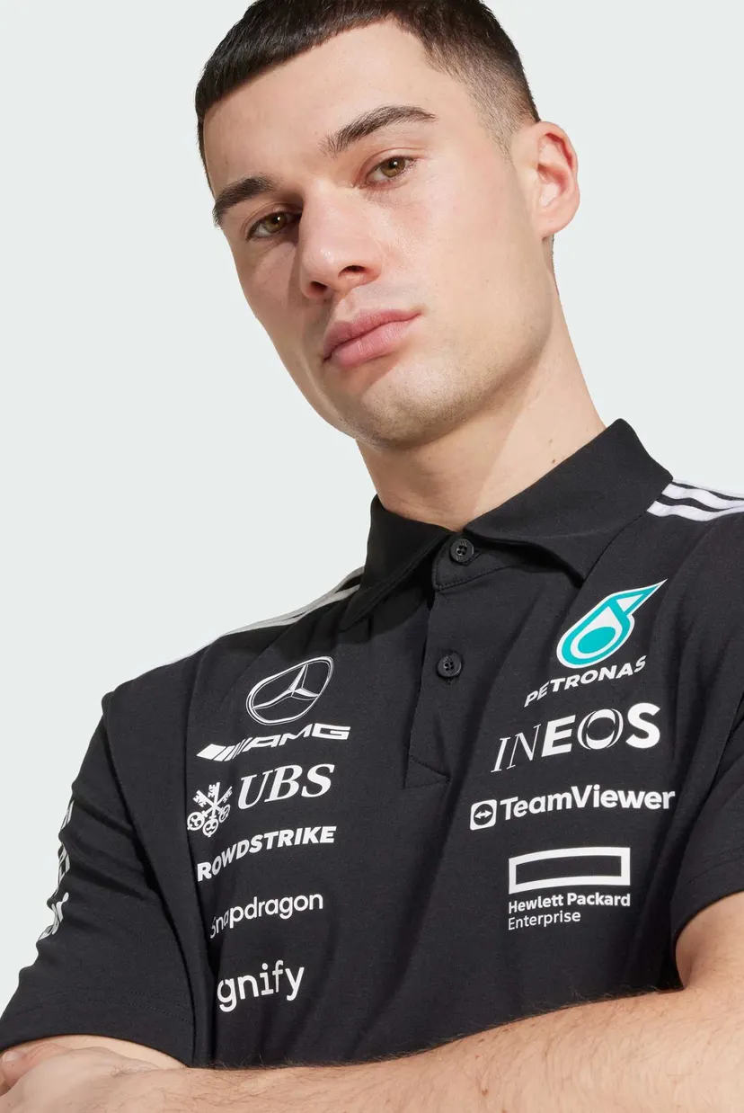 Мужское черное поло Mercedes - AMG Petronas Formula One Team Black 4
