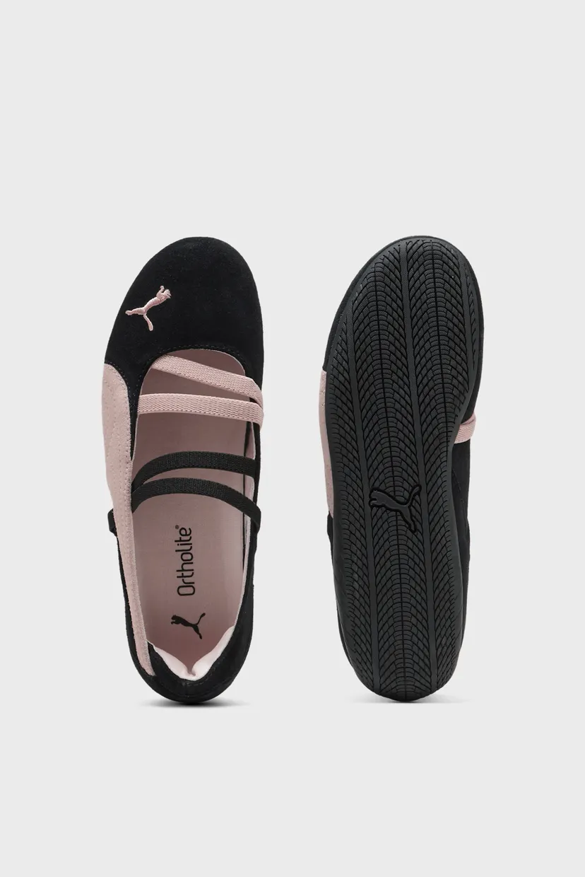 Женские черные замшевые балетки Speedcat Ballet Suede Shoes Women 5