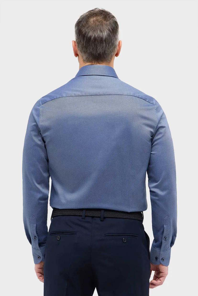 Чоловіча синя сорочка з візерунком SLIM FIT 3