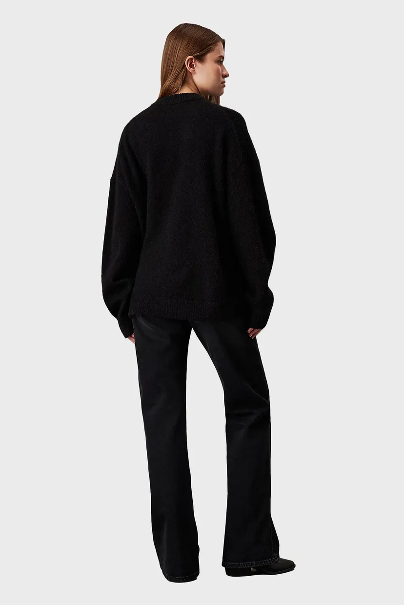 Женский черный свитер TEXTURED LOOSE 3