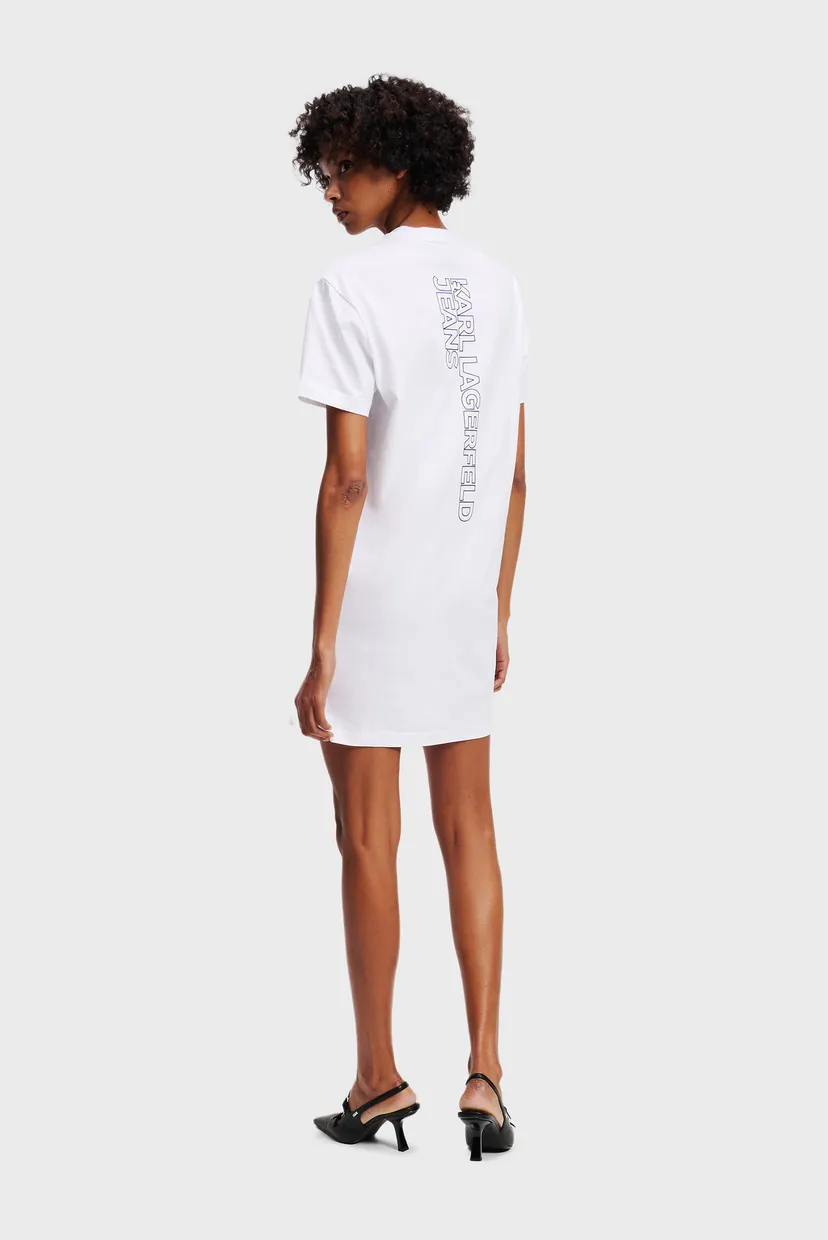 Жіноча біла сукня logo tee 3