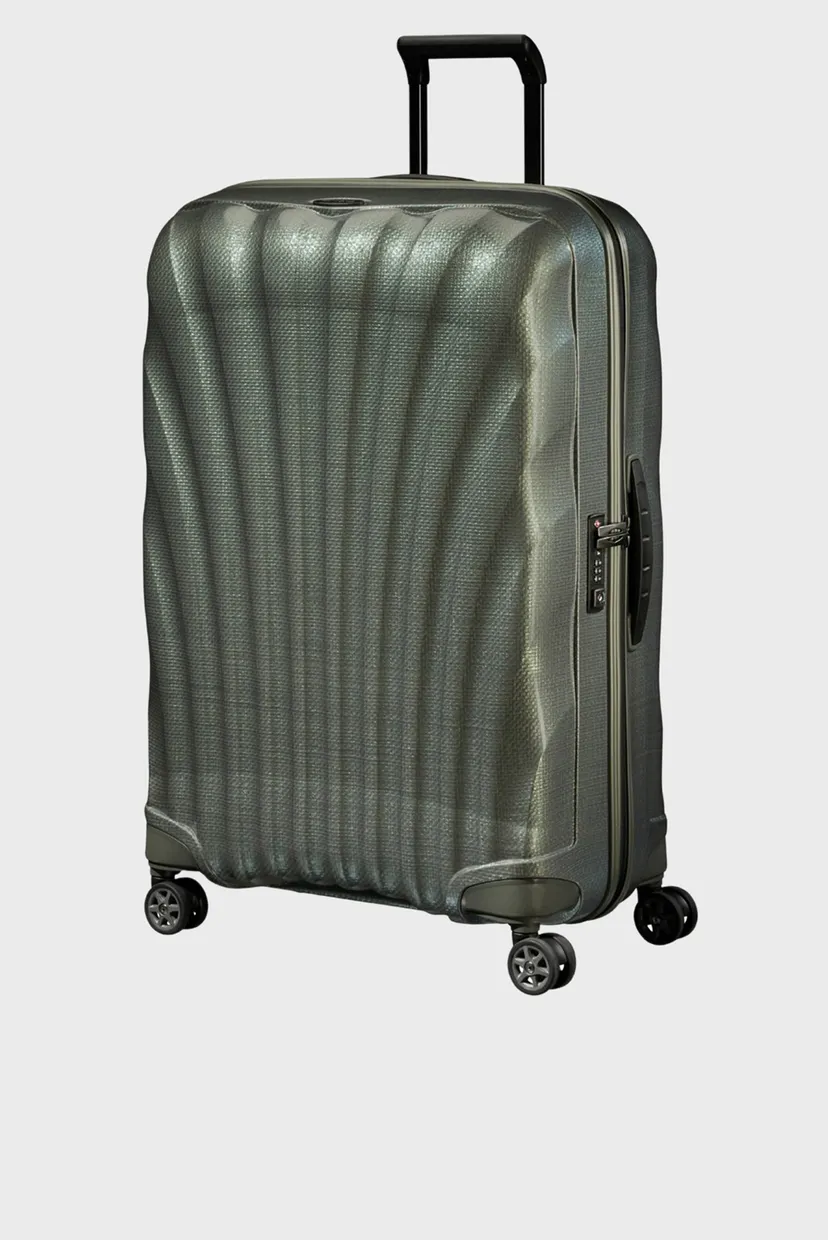 Темно-зелена валіза 75 см C-LITE METALLIC GREEN 3