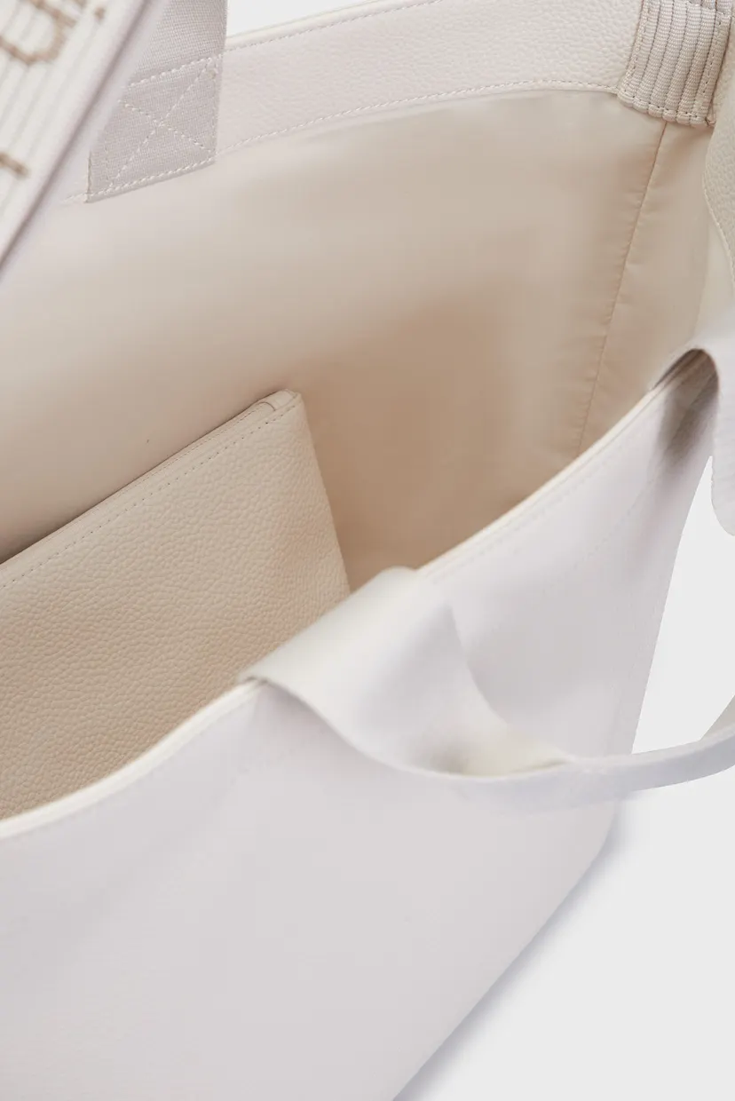 Жіноча біла сумка ULTRALIGHT SLIM TOTE34 PU 6