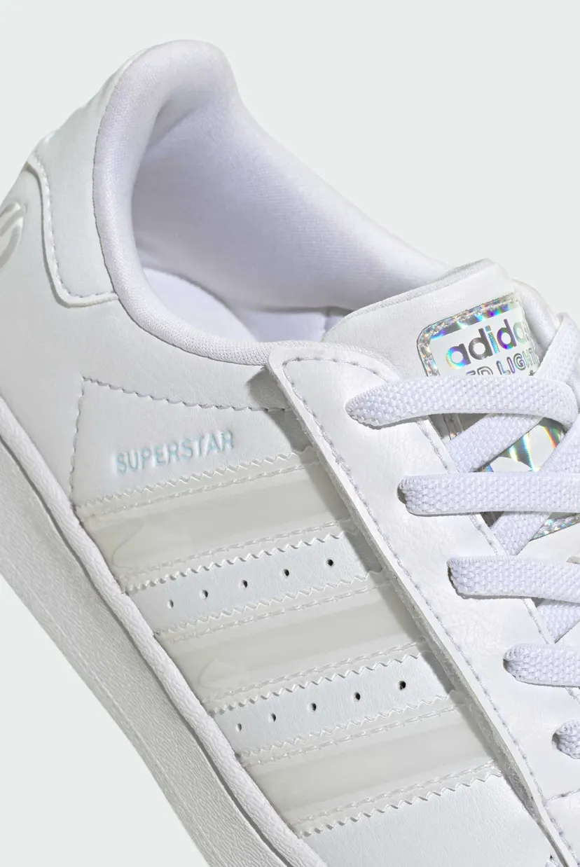 Детские белые сникерсы Superstar Led Lights Comfort Closure Elastic Lace Kids 8