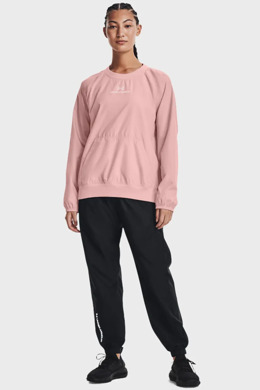 Женские черные спортивные брюки UA RUSH ™ Woven Pant Under Armour