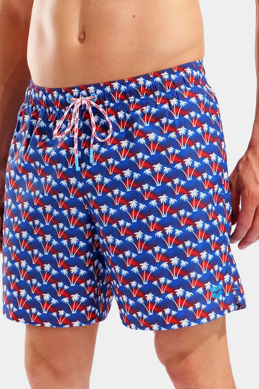 Мужские синие плавательные шорты с узором WATER PRINTS BEACH BOXER AO 4