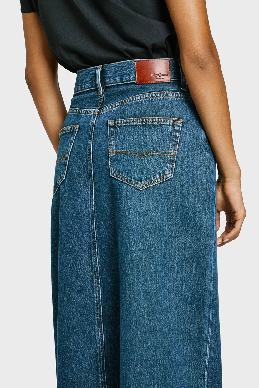 Женская синяя джинсовая юбка MAXI SKIRT HW 5