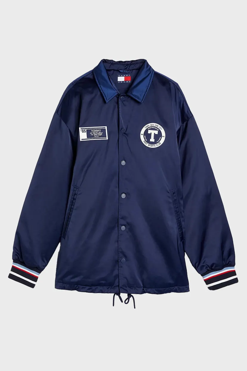 Мужская темно-синяя куртка TJCU LONG VARSITY COACH 7
