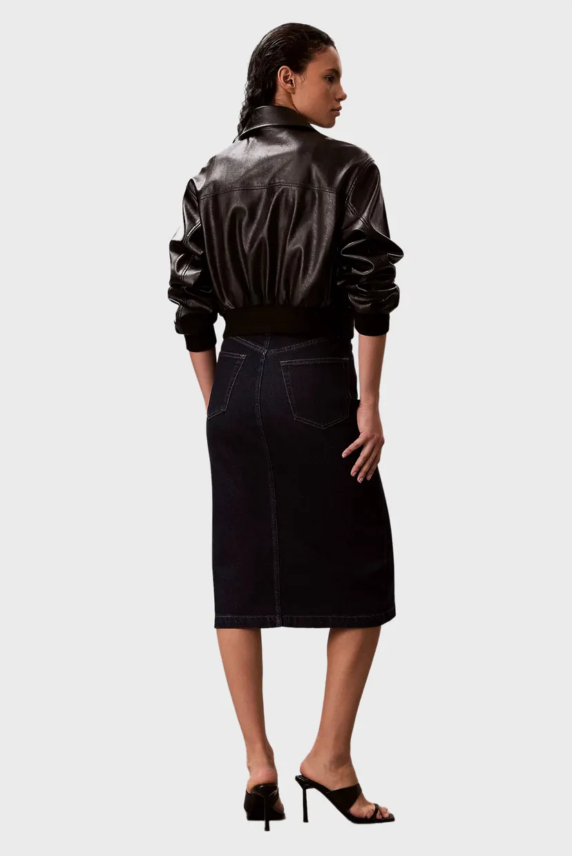 Женская темно-синяя джинсовая юбка DENIM ZIP FRONT SKIRT CK CLASSIC 4