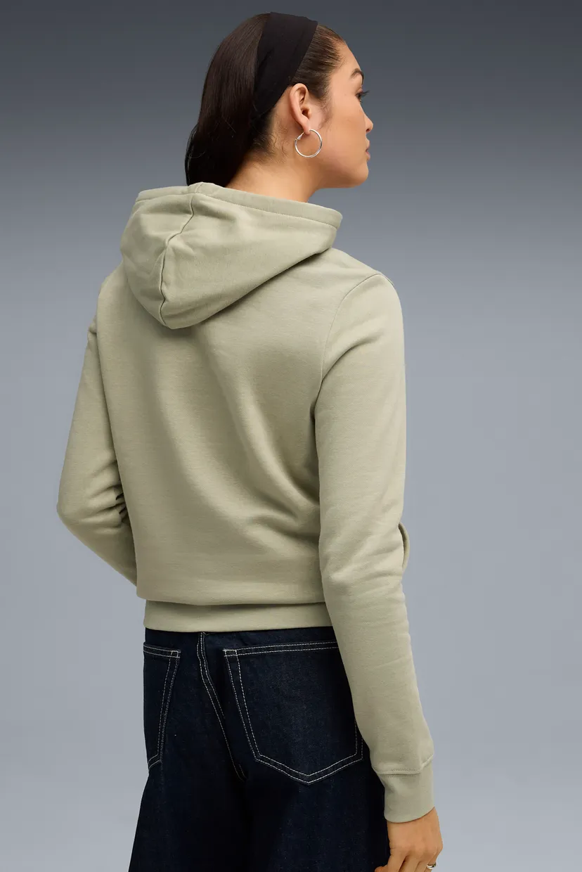 Женское оливковое худи ESS No. 1 Logo Hoodie Women 3