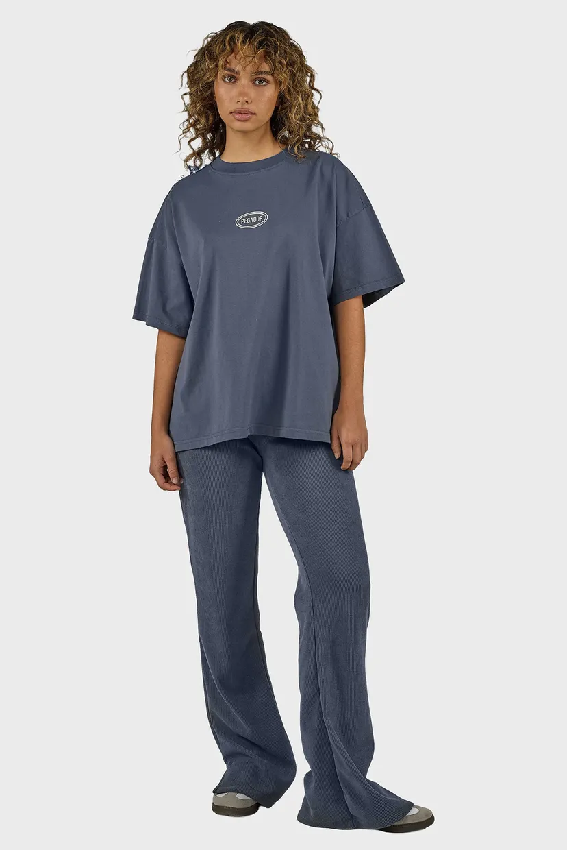 Жіноча синя футболка Sortelha Heavy Oversized 3