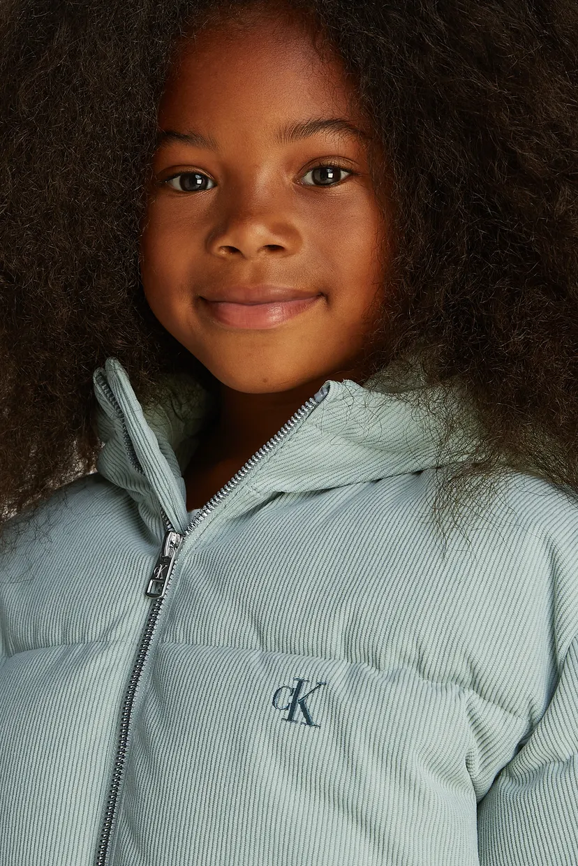 Дитяча м'ятна вельветова куртка CORDUROY PUFFER JACKET 3