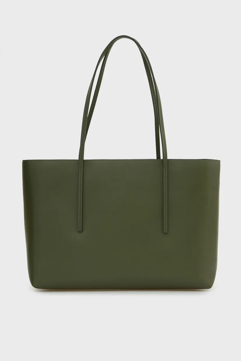 Женская оливковая сумка FOIL LOGO TOTE 4