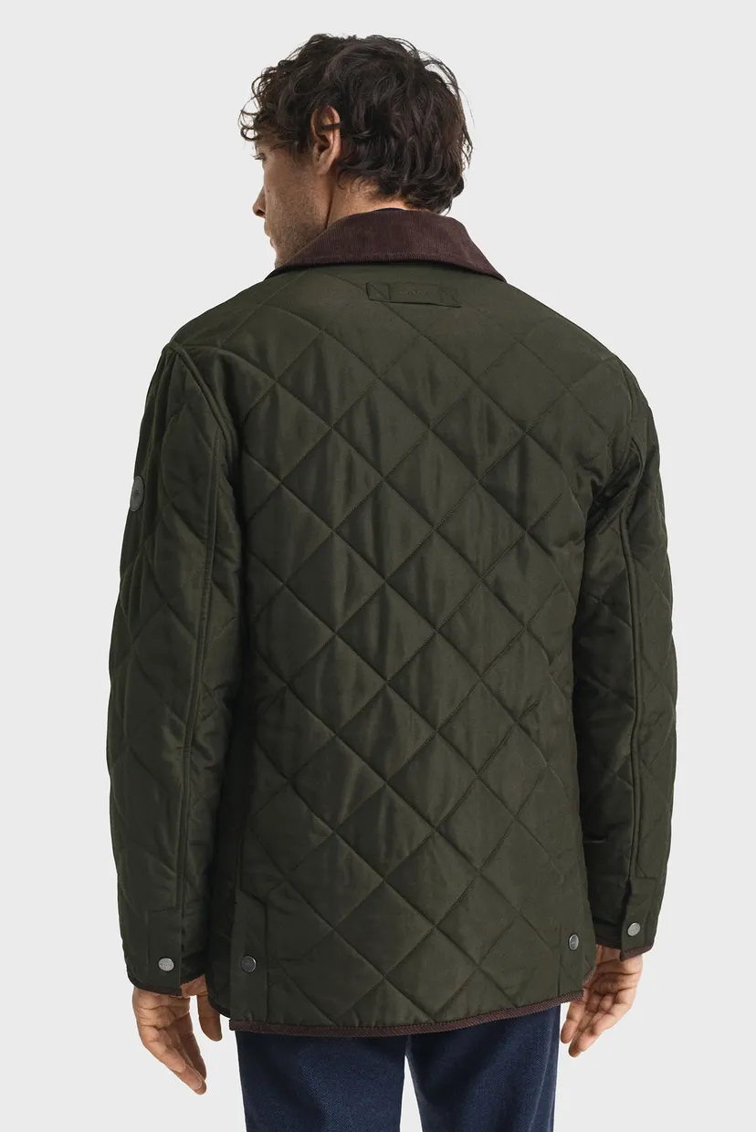 Чоловіча темно-зелена куртка QUILTED FLEECE 3