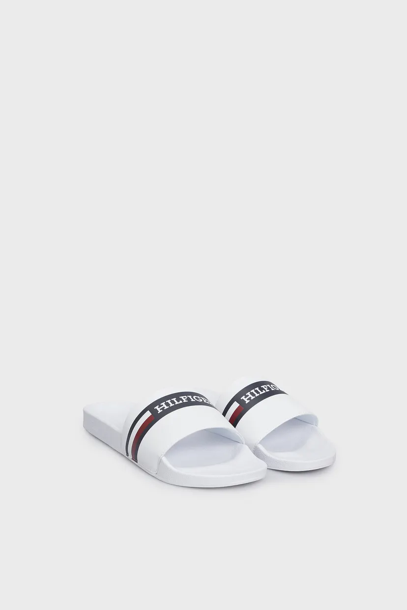 Мужские белые слайдеры CORPORATE HILFIGER POOL SLIDE 3