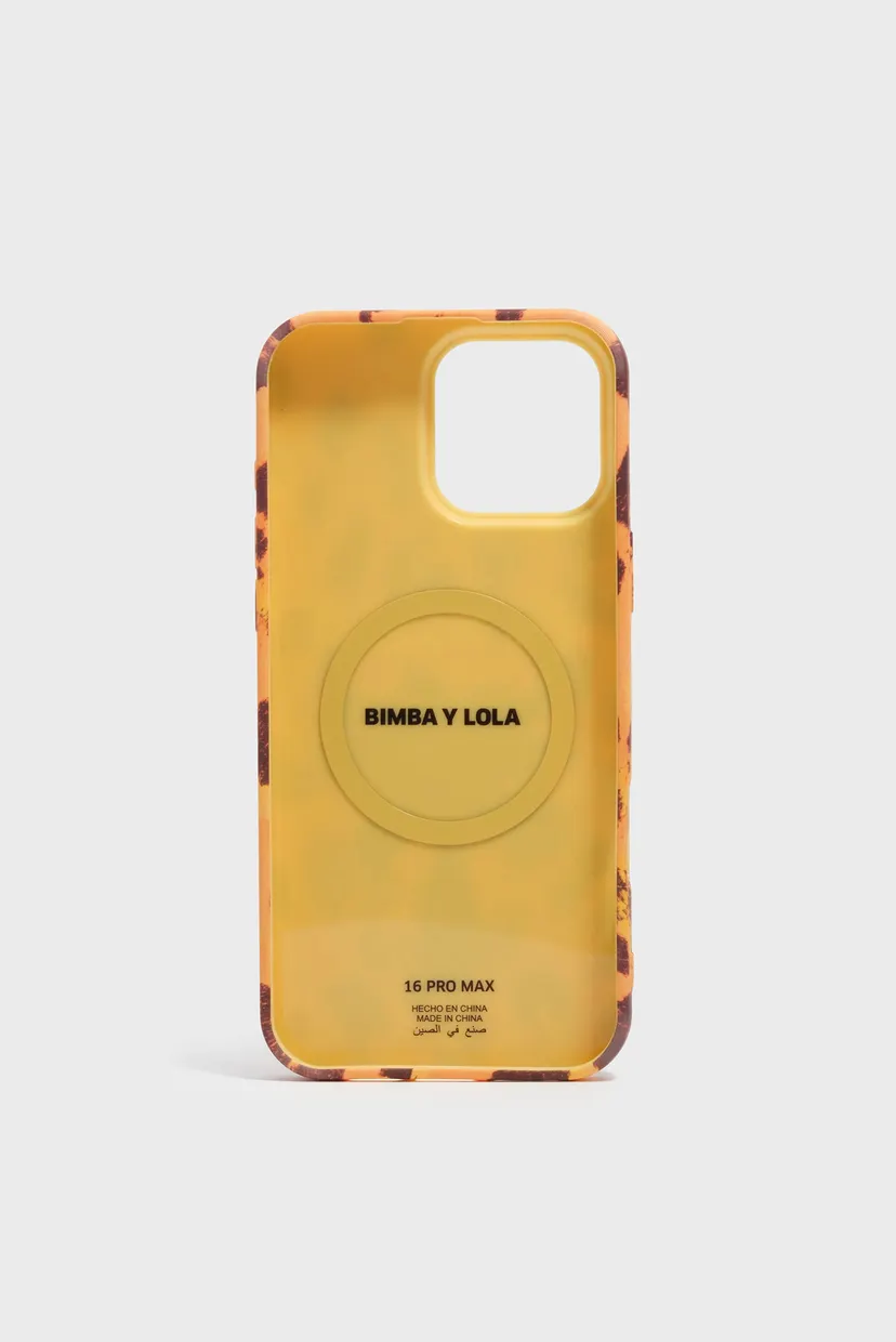 Женский оранжевый чехол с узором для iPhone 16 Pro Max 3