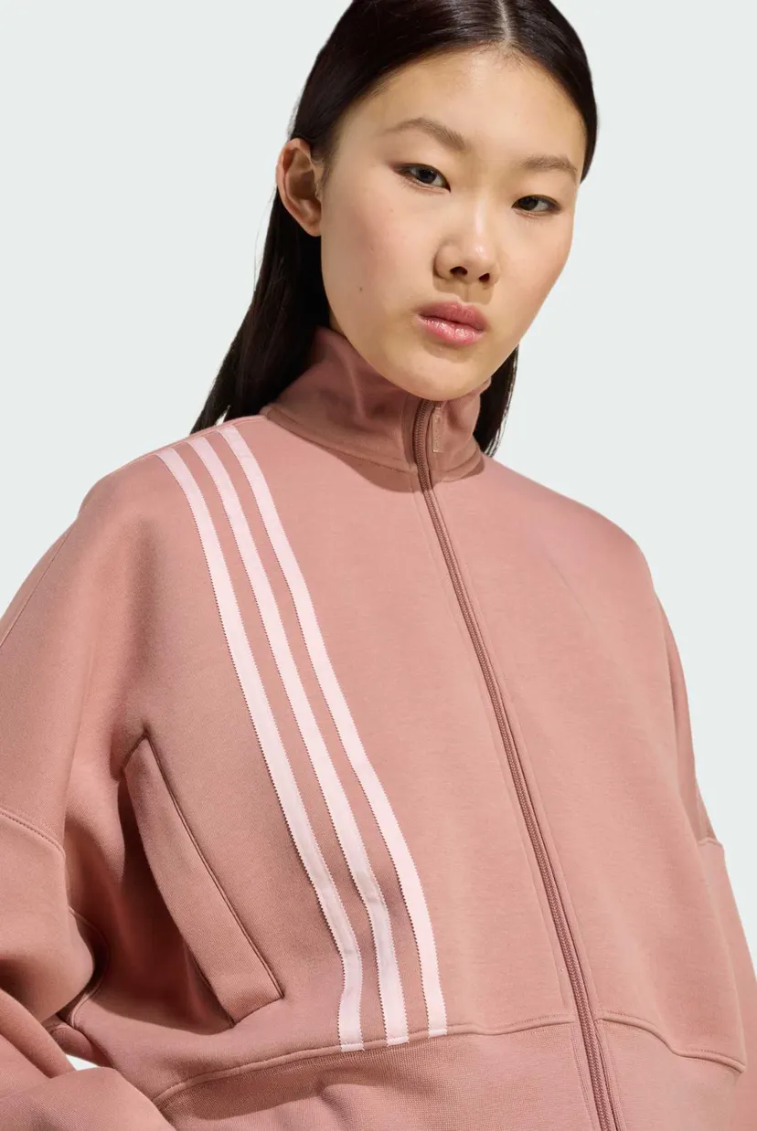 Женская пудровая спортивная кофта Off Placed 3-Stripes Zip Up 4