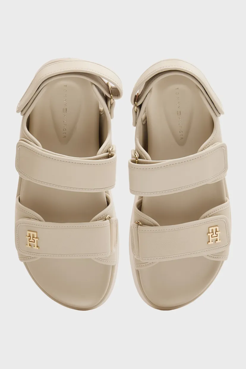 Жіночі бежеві шкіряні сандалі SPORTY PLATFORM 4
