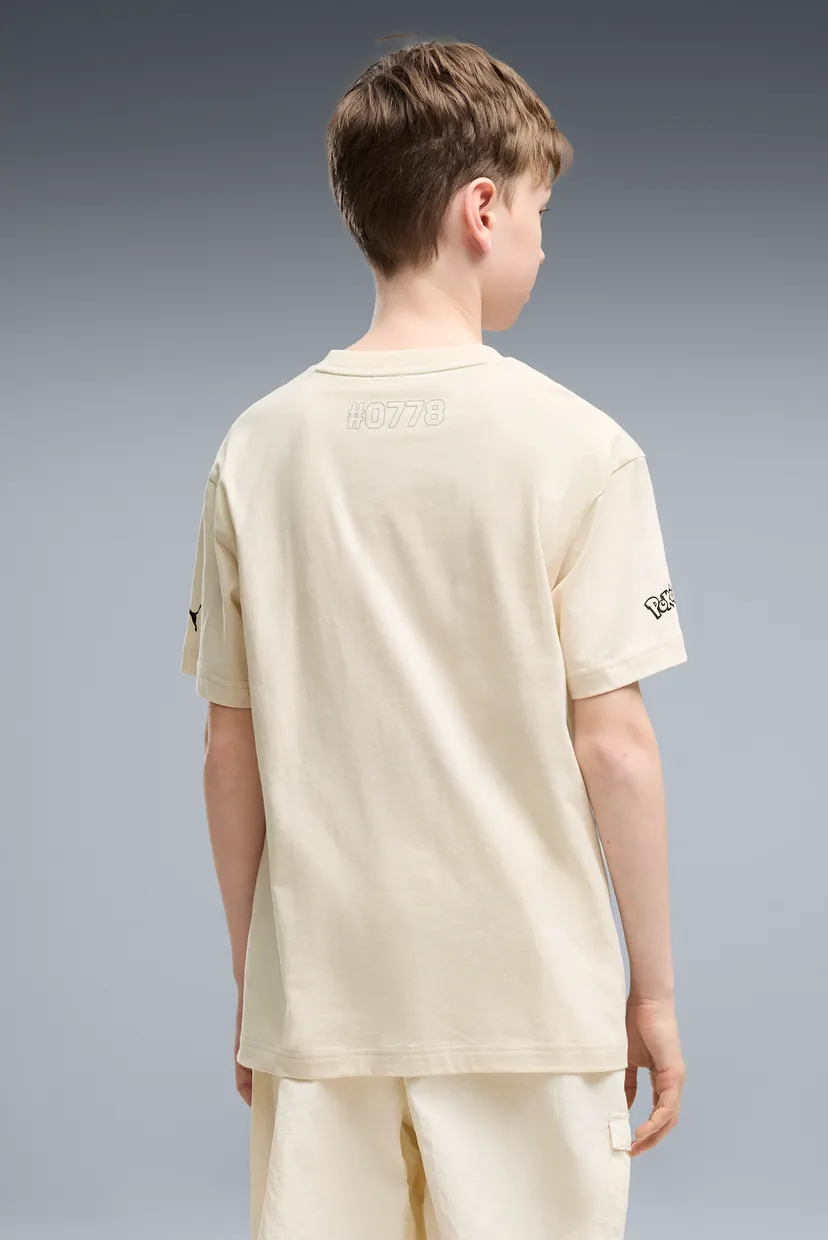 Детская бежевая футболка PUMA x POKEMON Relaxed Graphic Tee Youth 3