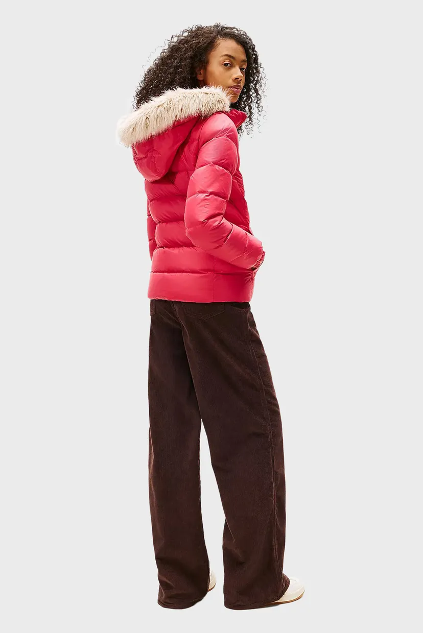 Жіночий червоний пуховик BASIC HOODED DOWN JACKET 3