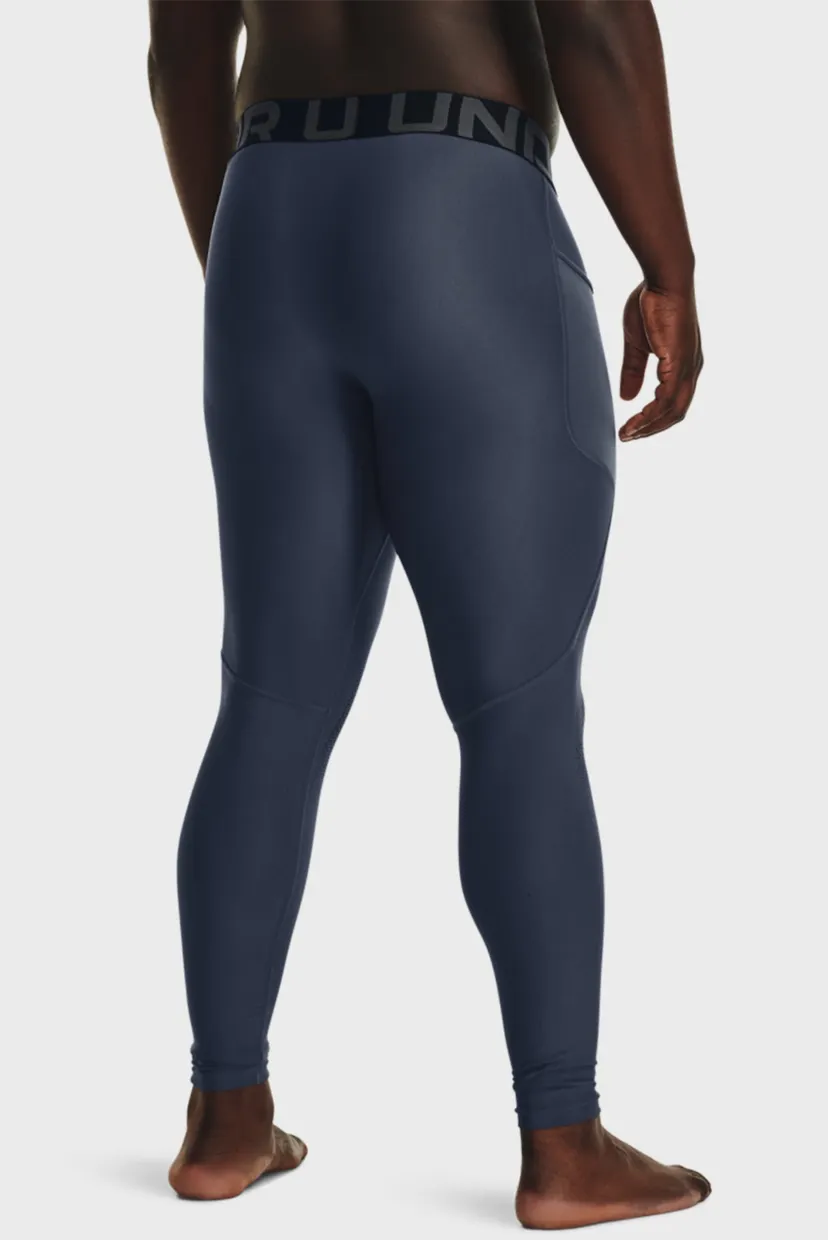 Мужские серые тайтсы UA HG ArmourPrint Leggings 3
