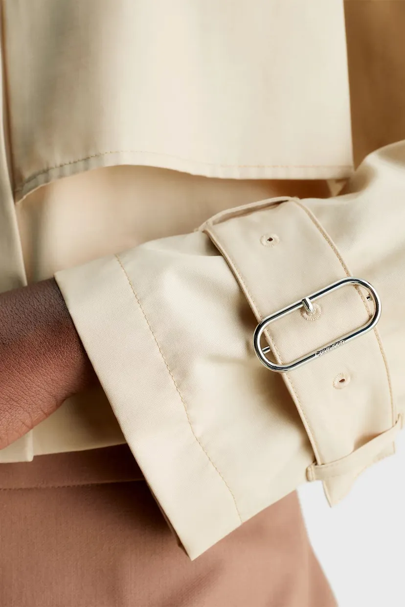 Жіноча бежева вітровка TECHNICAL COTTON TRENCH JACKET 4