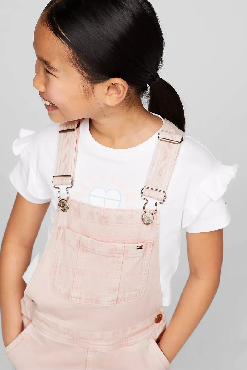 Детский розовый джинсовый сарафан DENIM DUNGAREE GMD 3