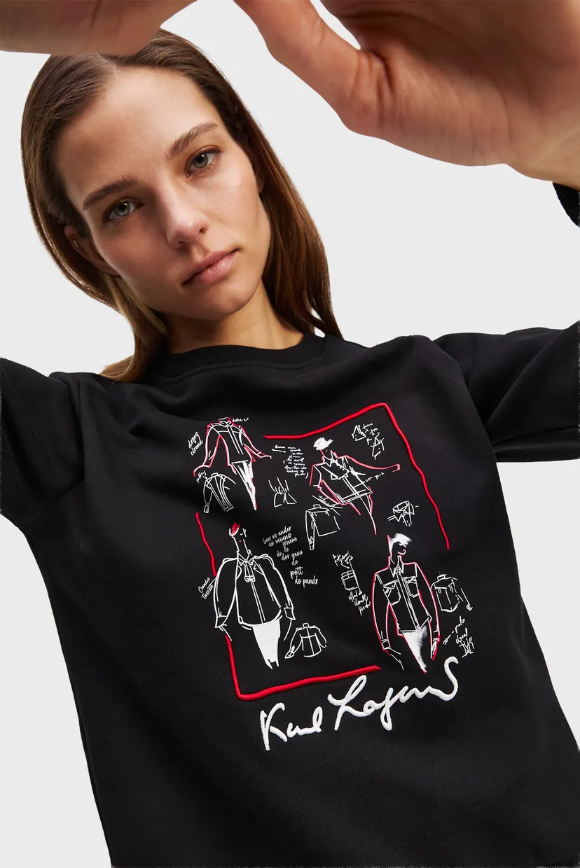Жіночий чорний світшот Karl Series 4