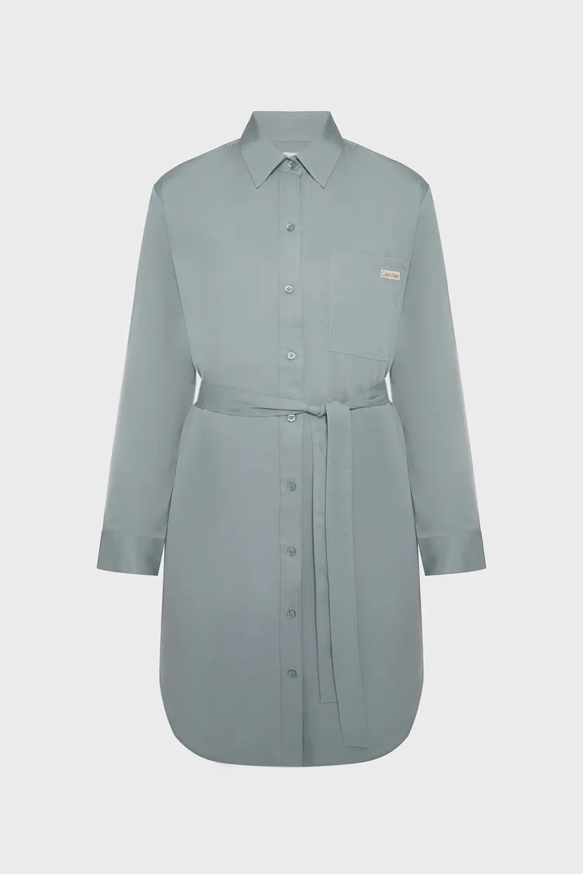 Женское мятное платье LYOCELL SHIRT DRESS 5