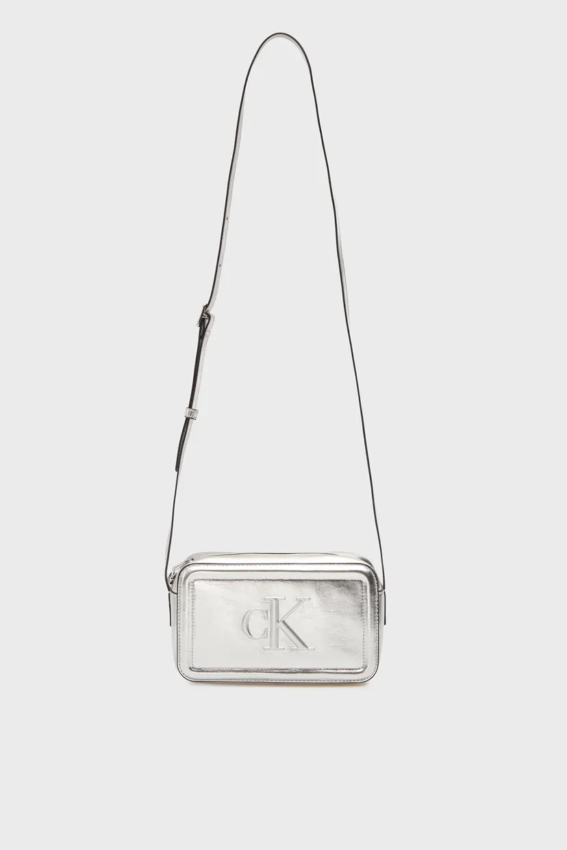 Женская серебристая сумка BOLD CK METALLIC CAMERA BAG 6