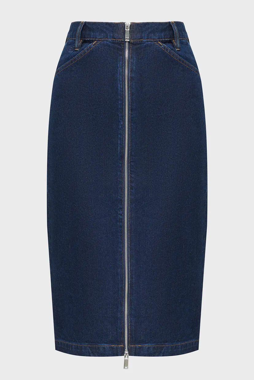 Жіноча темно-синя джинсова спідниця DENIM ZIP FRONT SKIRT CK CLASSIC 6