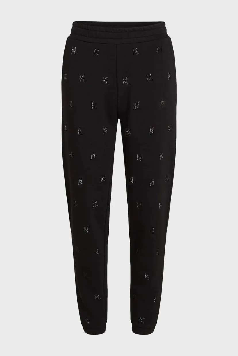 Женские черные спортивные брюки KL RHINESTONE SWEATPANTS 5