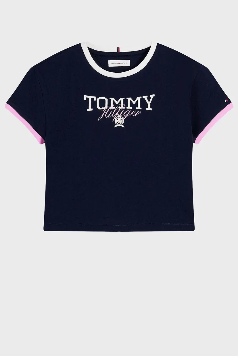 Детская темно-синяя футболка TOMMY CREST 5