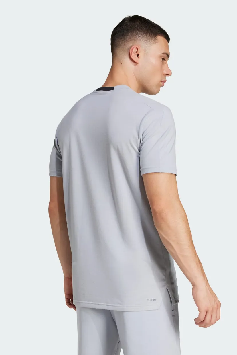 Чоловіча світло-сіра футболка Designed 4 Training 3-Stripes 3
