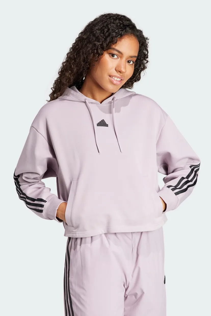 Жіноче рожеве худі Future Icons 3-Stripes Full Zip adidas IS3886 — MD ...